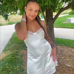 SHEIN camisole white slip dress